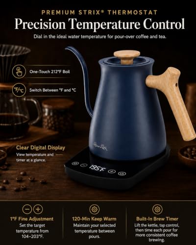 Gooseneck Electric Kettle (Blue / 0.8 Quarts)