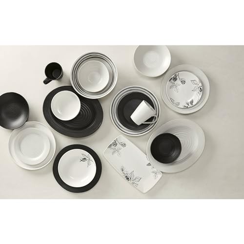 White Ridge Piece Dinnerware Set (White / 12-Piece Dinnerware Set)