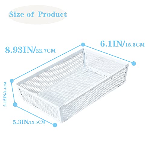 Mesh Tray Kitchen Drawer Utensil Cutlery Tray Office Supplies with Inter (4 Count)