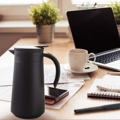 28oz Small Coffee Carafe Insulated Coffee Pot (Black, Black)