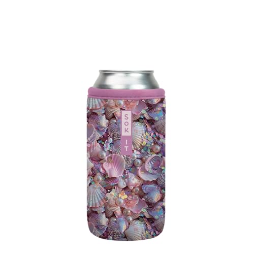 CanSok Sleeve for Beer & Soda Insulated Neoprene Cover (Shimmering Shores / 16oz Can Sleeve)