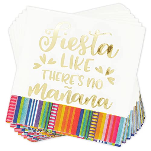 100 Pack Mexican Fiesta Napkins for Cinco de Mayo Party Supplies (100 Pack)