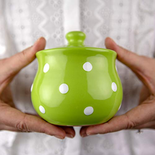 Ceramic Sugar Bowl with Lid (Green)