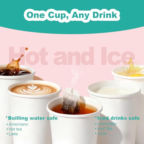 100 Count 8 oz Coffee Cups (White-1000pack / 8 oz)
