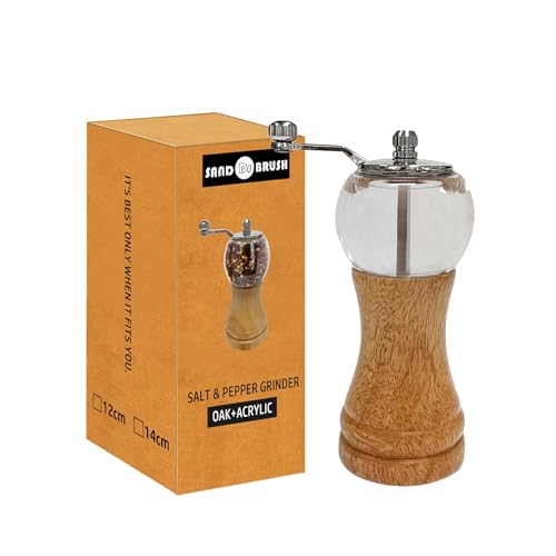 Salt and Pepper Grinder Set (1 Piece-6 in-Wood)