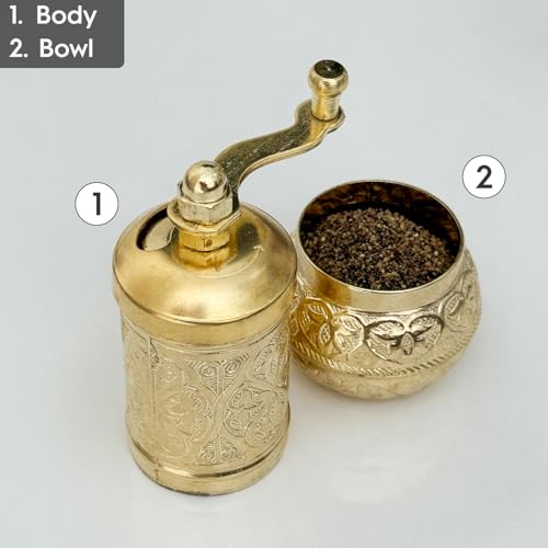 Handmade Decorative Black Pepper Grinder (Yellow)