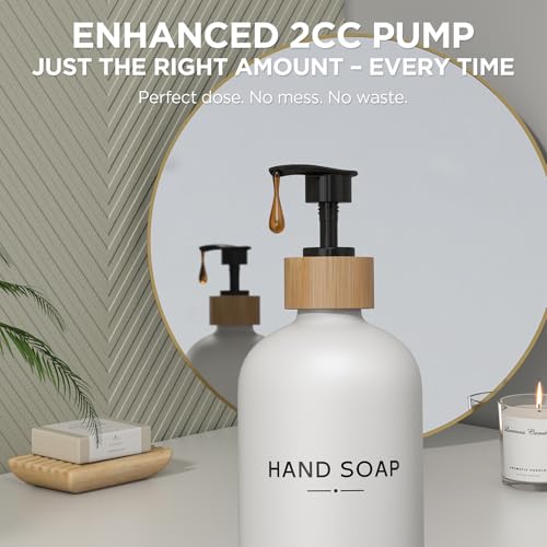 Hand and Dish Soap Dispenser Set (Hand Dish (Black/White))