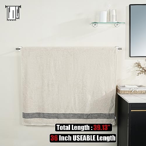 Bath Towel Bar (Brushed / 39 Inch)