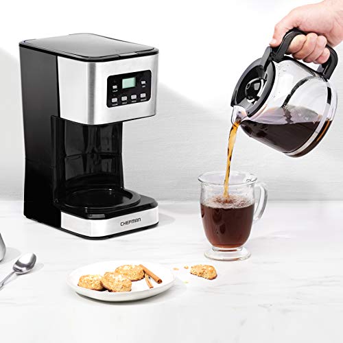 12 Cup Programmable Coffee Maker (Stainless Steel)