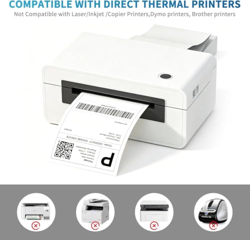 4" x 6" Zebra Fanfold Direct Thermal Shipping Labels (White / 2 Stacks | 4000 Labels)