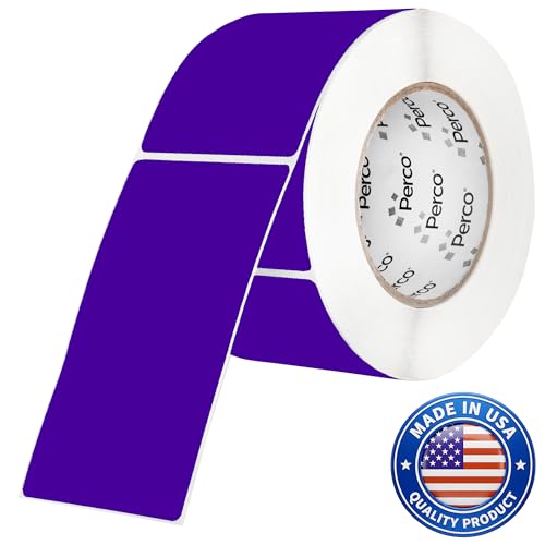 Purple 3x5 Inch Perforated Sticker Labels (Mini Roll / Purple)