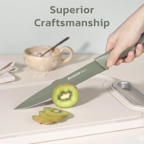 Knife Set 13 Pieces Kitchen Knives Set with Healthy Anti (Green)