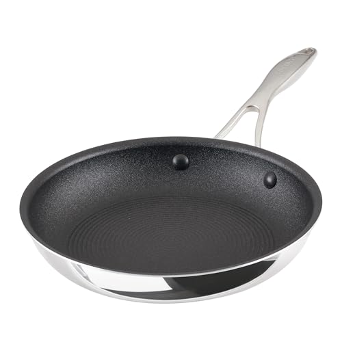 C1 Series Clad Stainless Steel with ScratchDefense Technology Cookware Nonstick Induction Frying Pan (10-Inch)