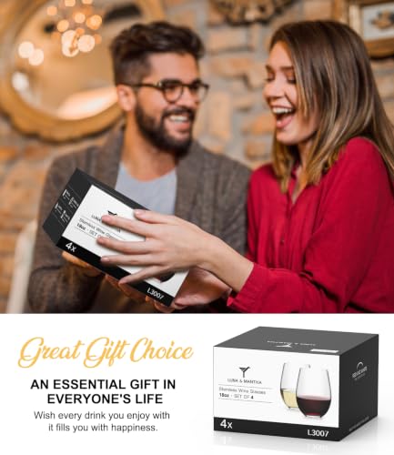 Stemless Wine Glasses Set of 2 (Set of 2-18oz)