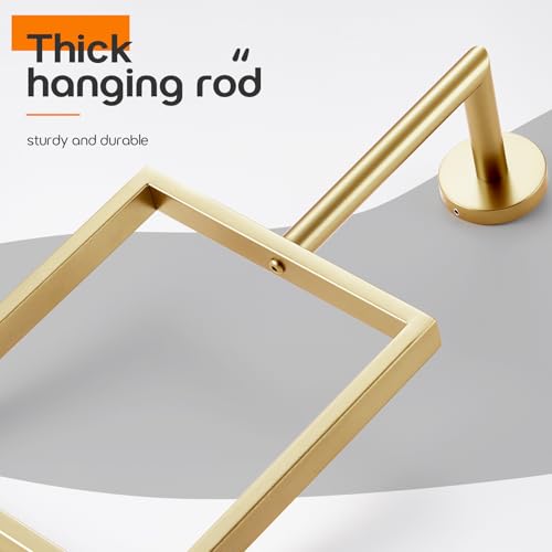Towel Rings for Bathroom Wall Mounted Vertical Towel Rack Brushed Gold Stainless Steel Contemporary Hand Towels Holder Hanger (Brushd Gold)