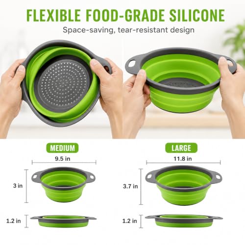 2 Piece Collapsible Colander Set (2 Count)