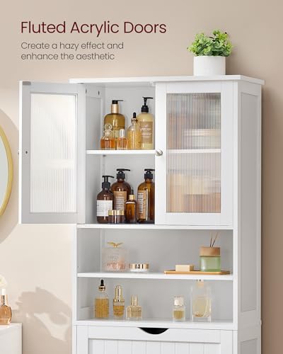 Storage Cabinet (4 Doors + 2 Open Compartments / 11.8"D x 23.6"W x 69.9"H)