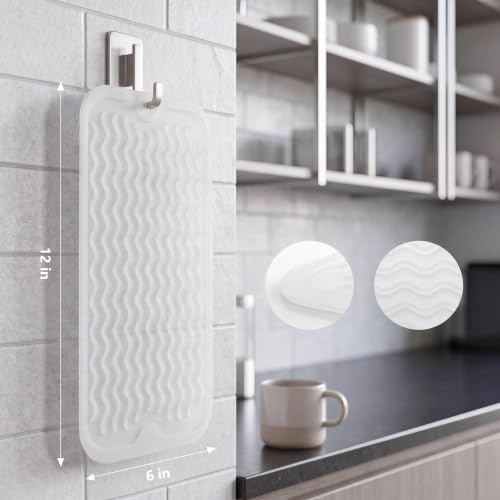 Silicone Dish Drying Mat for Multiple Usage (Translucent / 12"L x 6"W)