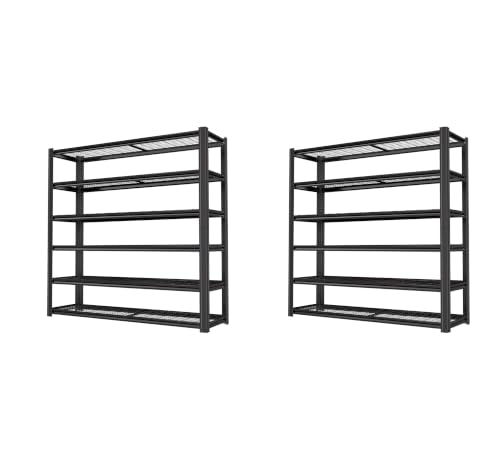 6 Tier Heavy Duty Garage Shelving (6T 62" W x 24" D x 84" H)