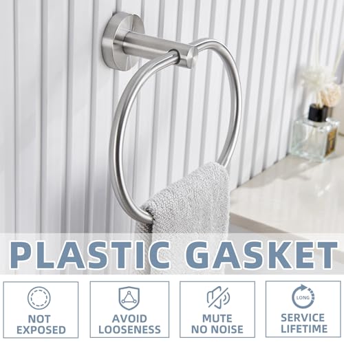 Swivel Hand Towel Holder for Bathroom (Brushed Nickel)