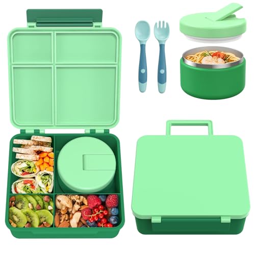 Bento Lunch Box with 8oz Soup Thermo (Green)