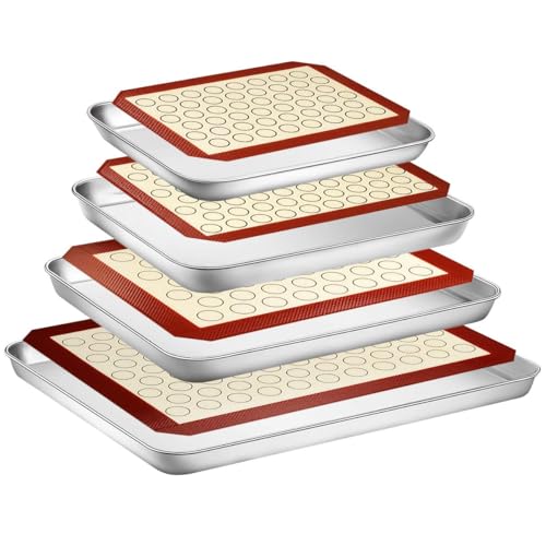 Baking Sheet with Silicone Baking Mat Set