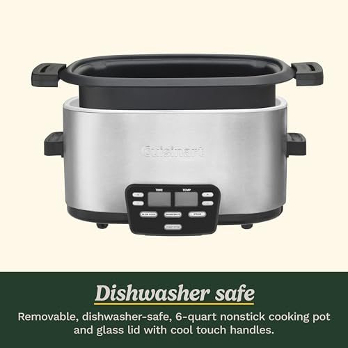 3-In-1 Cook Central 6-Quart Multi-Cooker: Slow Cooker, Brown/Saute, Steamer, MSC-600 NAS, Silver (6 Quarts / Cooker)