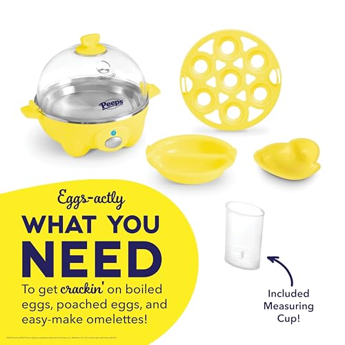 PEEPS & Dash Rapid Egg Cooker (7 Eggs / Yellow)