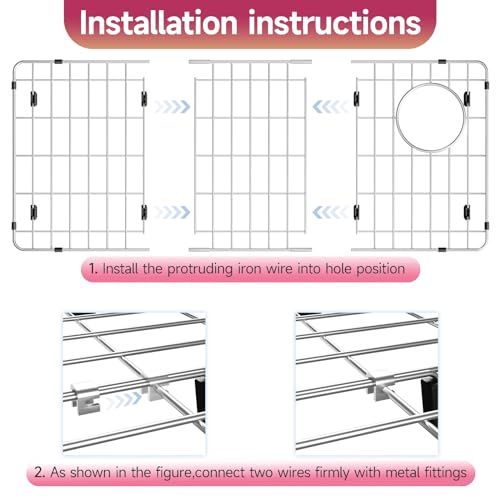 28-1/4" x 14-1/4" x 1-1/4" Stainless Steel Sink Rack for Bottom of Sink