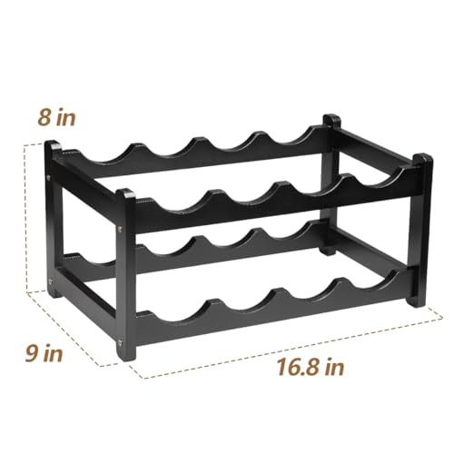 Wine Rack 8 Bottle 2 (2 Tier Black)