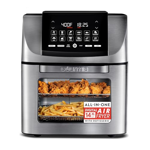 Air Fryer 14 Qt Rotisserie Oven with Window (Stainless Steel)