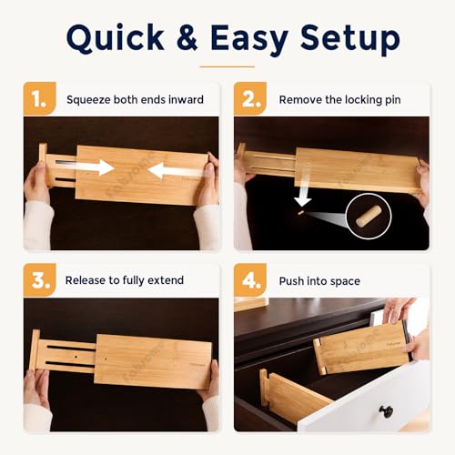Drawer Divider 6 Pack (For 13-17in deep drawers inner size)