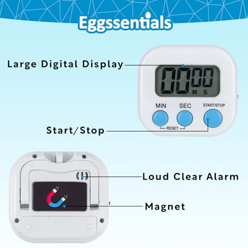 Kitchen Timers for Cooking and Baking with Big Digital Numbers and Loud Alarm Used in Cooking