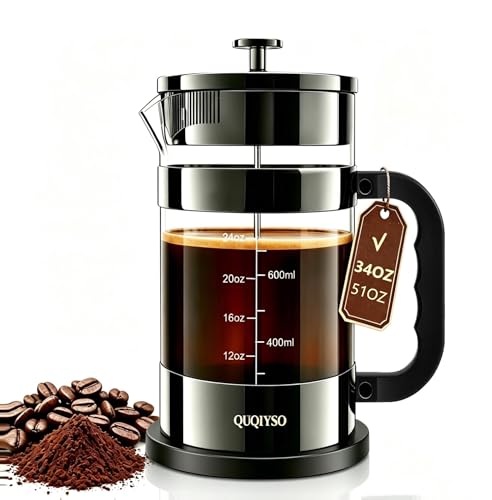 French Press Coffee Maker 34oz (New Style Dark Pewter / 34oz)