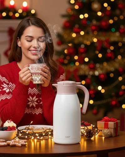 1.9L 64Oz Thermal Coffee Carafe (White / 64.2 Ounces)