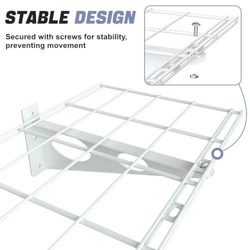 2 Pack Garage Wall Shelves (White / 12*48inch)
