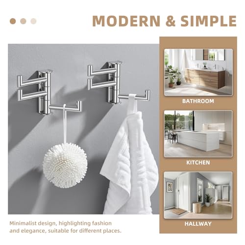 Swivel Towel Hook Polished Chrome (2 Pack / Polished Chrome)