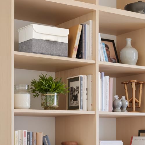 Memory Keepsake Storage Box (White/Gray / Small-2 Pack)