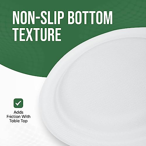 7 Inch Paper Plate 100 Pack White Disposable (White / 7 IN)