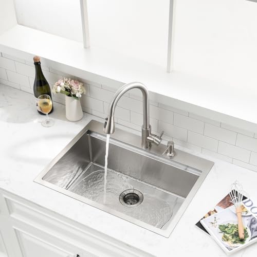 26 inch Drop in Kitchen Sink (26"L x 19"W x 10"D / Stainless Steel （26*19 ）)