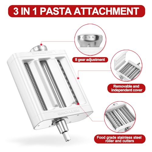 3 in 1 Pasta Maker Attachment for All KitchenAid Mixers