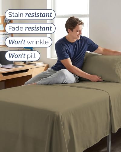 Twin XL 3 Piece Sheet Set (14 - Khaki / Twin XL)