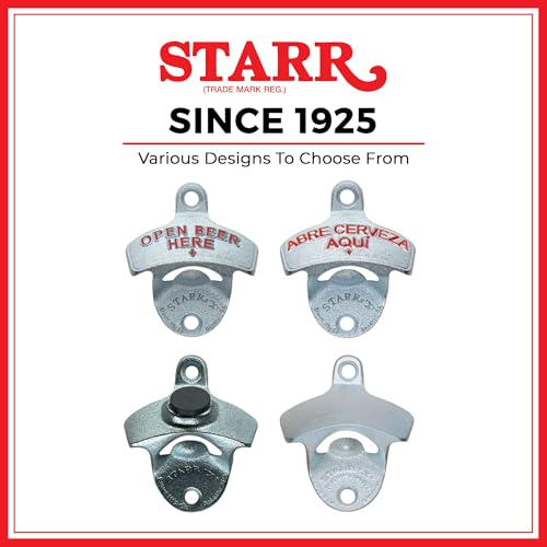 Original Plain Wall Mounted Bottle Opener (6 PC - Silver Plain STARR "X")