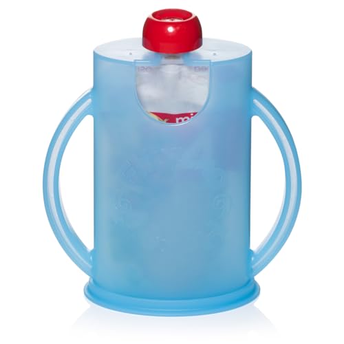 Squeeze Proof Food Pouch Holder for Toddlers (Aqua Blue)