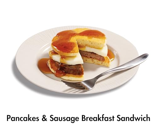 Breakfast Sandwich Maker with Egg Cooker Ring (Red / Single)