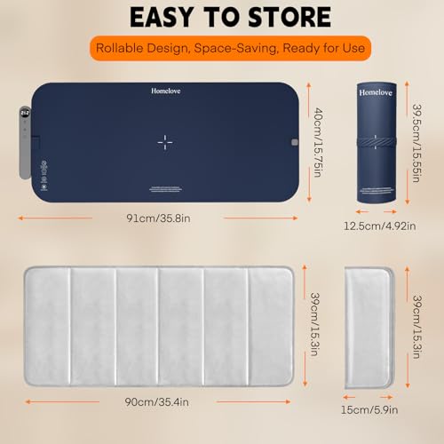 Warming Mat for Food (Dark-blue / XL: 35.8''×15.8'')