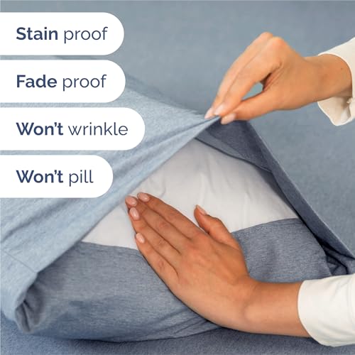 Split King Size 5 Piece Sheet Set (39 - Heathered Blue / Split King Size)