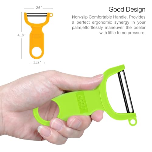 Original Vegetable Fruit Peeler Carbon Steel Blade 3 Pack Red (3 Count)