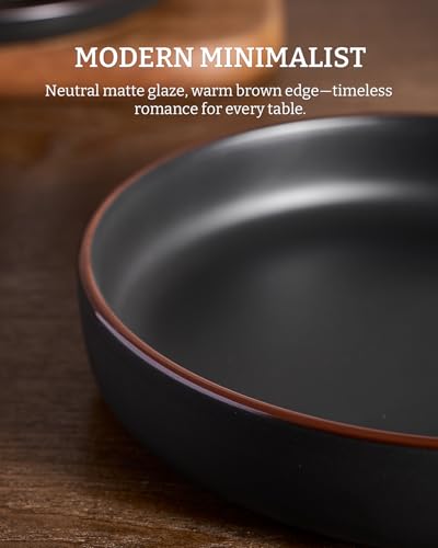 Mercury Pasta Bowls Set of 6 (Black / 6 pcs)