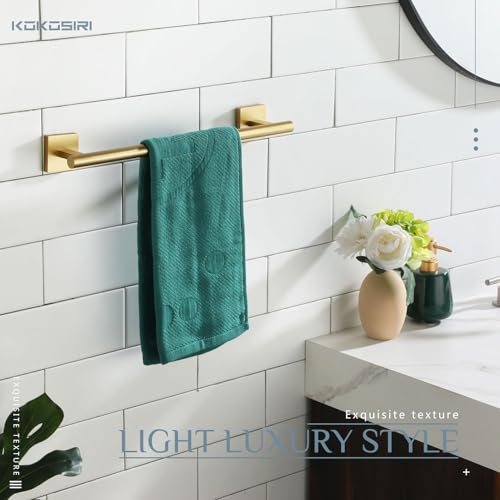 Hand Towel Bar Bathroom Towel Holder for Bath Kitchen Cabinet Towel Rails 16 Inch Brushed Gold Stainless Steel B4005BG (Brushed Gold / 16-Inch)
